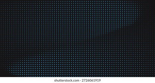 Generative real time art. Screen media technology. Code, digital creative. Coding abstract video trippy. Mesh LCD display. Array from dots. Scale size different hole space.