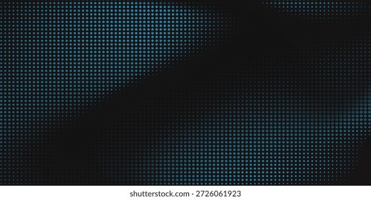 Generative real time art. Screen media technology. Code, digital creative. Coding abstract video trippy. Mesh LCD display. Array from dots. Scale size different hole space.