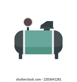 Generator air compressor icon. Flat illustration of generator air compressor vector icon isolated on white background