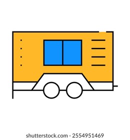 generator building equipment line icon vector. generator building equipment sign. isolated symbol illustration