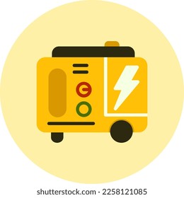 Generator Flat Vector Icon Design