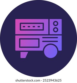 Generator Glyph Circle Gradient Icon