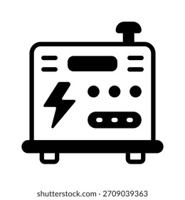 Generator-Symbol kreativ im Glyphenstil entworfen