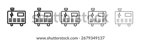 Generator icon design symbol collection for graphic design. EPS 10