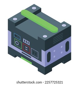 Generator icon isometric vector. Power energy. Industrial engine