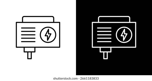 Ícone do gerador ícone linear. Linha com traçado editável