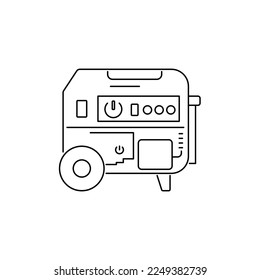 Icono del generador. Estilo lineal. Sobre un fondo blanco.