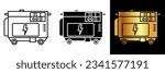 The Generator Icon represents a device that converts mechanical energy into electrical energy. 