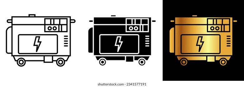 The Generator Icon represents a device that converts mechanical energy into electrical energy. 