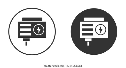 Ícone do gerador silhueta forma gráfico simples clipart símbolos