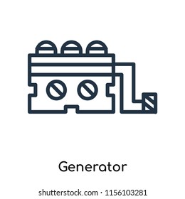 Generator icon vector isolated on white background, Generator transparent sign , thin symbols or lined elements in outline style