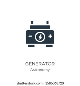 Generator icon vector. Trendy flat generator icon from astronomy collection isolated on white background. Vector illustration can be used for web and mobile graphic design, logo, eps10