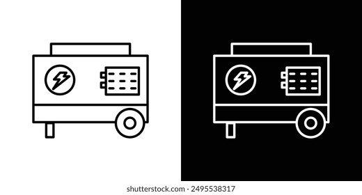 Generator line icon vector illustration set.