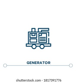generator outline vector icon. simple element illustration. generator outline icon from editable astronomy concept. can be used for web and mobile
