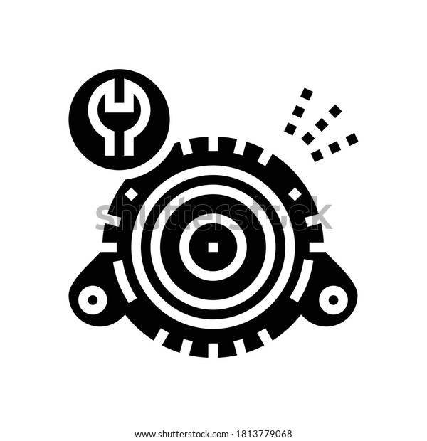 generator repair glyph icon\
vector. generator repair sign. isolated contour symbol black\
illustration