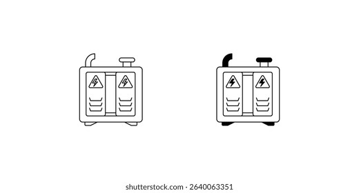 generator set icon with white background vector stock illustration