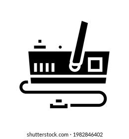 generator smoke glyph icon vector. generator smoke sign. isolated contour symbol black illustration