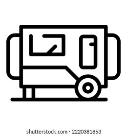 Generator supply icon outline vector. Power engine. Portable machine