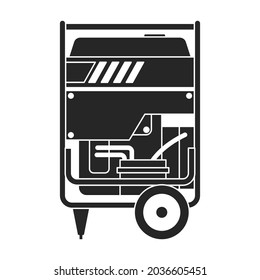 Generator vector icon.Black vector icon isolated on white background generator.