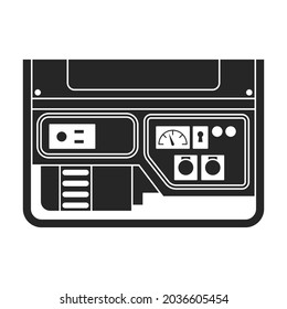 Generator vector icon.Black vector icon isolated on white background generator.