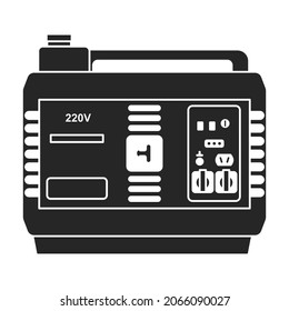 Generator vector icon.Black vector icon isolated on white background generator.