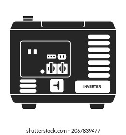 Icono vector generador.Icono vector negro aislado en el generador de fondo blanco.