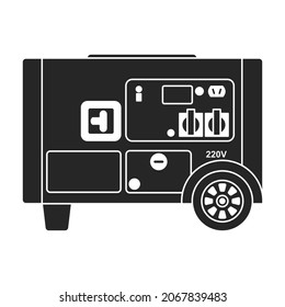 Generator vector icon.Black vector icon isolated on white background generator.