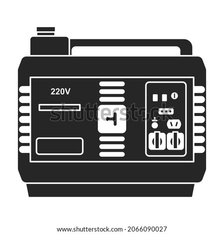 Generator vector icon.Black vector icon isolated on white background generator.