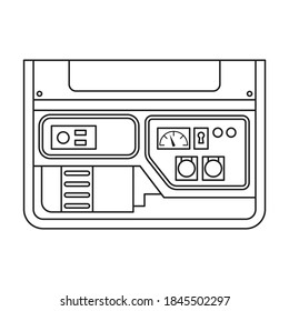 Generator vector icon.Outline vector icon isolated on white background generator.