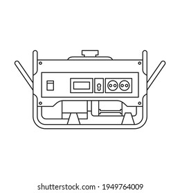 Generator vector icon.Outline vector icon isolated on white background generator.