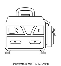 Generator vector icon.Outline vector icon isolated on white background generator.