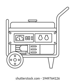 Generator vector icon.Outline vector icon isolated on white background generator.