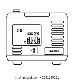 Generator vector icon.Outline vector icon isolated on white background generator.