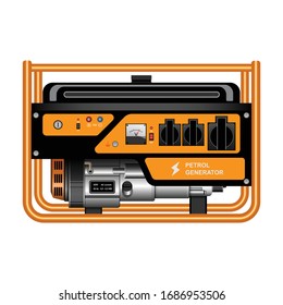 Generator vector icon.Realistic vector icon isolated on white background generator.