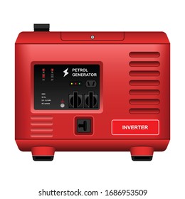 Generator vector icon.Realistic vector icon isolated on white background generator.