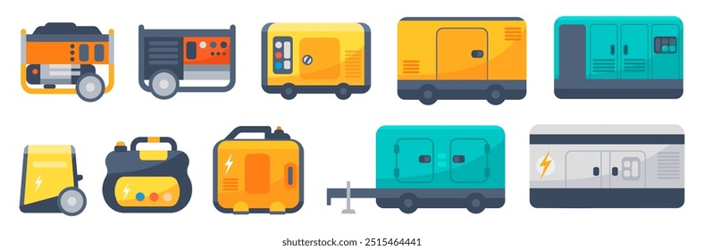 Generator vector set. Electric energy industrial machines