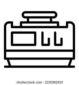 Generator voltage icon outline vector. Electric engine. Motor backup