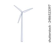 generator wind turbine cartoon. environment farm, electric renewable, landscape mill generator wind turbine sign. isolated symbol vector illustration
