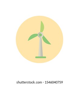 generator wind turbine green energy block icon vector illustration