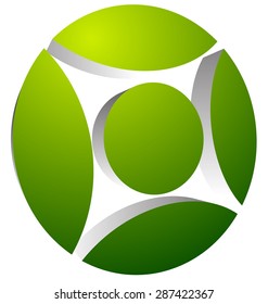 Generic 3d green icon