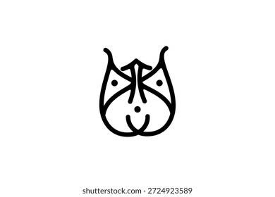 Generic abstract line art logo design for versatile branding, modern minimalist corporate identity use