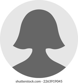 Generic Anonymous Social Media Web User Account Female Woman Profile Avatar Image Symbol Icon. Vector Image.