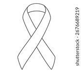 Generic awareness ribbon outline vector
