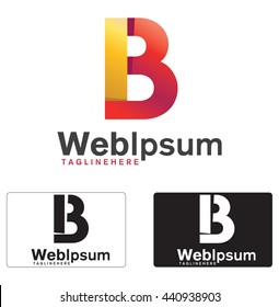 Generic B letter logo concept,symbol illustration icon.