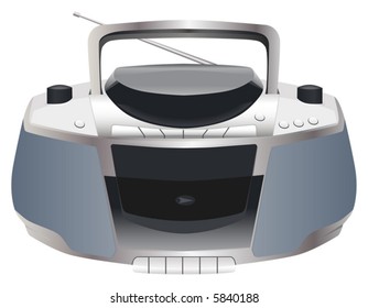 Generic boombox stereo system. Easy-edit layered file.