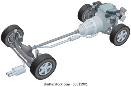 Generic car rolling chassis