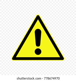 Generic caution Warning sign. Hazard symbols. 