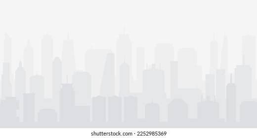 Generic city skyline. Subtle background urban landscape. Vector city background.