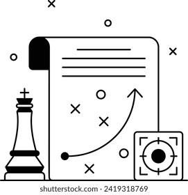 Generic competitive strategies Vector Icon Design, Commercial strategy Symbol, Market outreach Sign,  oversight and operational control Stock illustration, Commanding Winning Tactics Concept