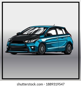 generic concept racing car in studio environment vector